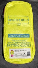 NEW Bruce Bolt Creator Series Premium Pro Long Cuff Batting Gloves Adult Medium