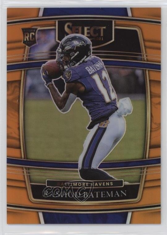 2021 Panini Select Concourse Orange Prizm 30/49 Rashod Bateman #55 uk2