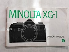 Minolta XG-1 Instruction Manual Used  1979 