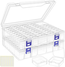 Bead Organizer Box, 92 Pcs Small Bead Organizers and Storage Plastic Cases, Mini