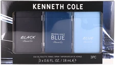 Kenneth Cole for Men Set: Black + Moonlight Blue + Blue (0.6+0.6+0.6oz) New