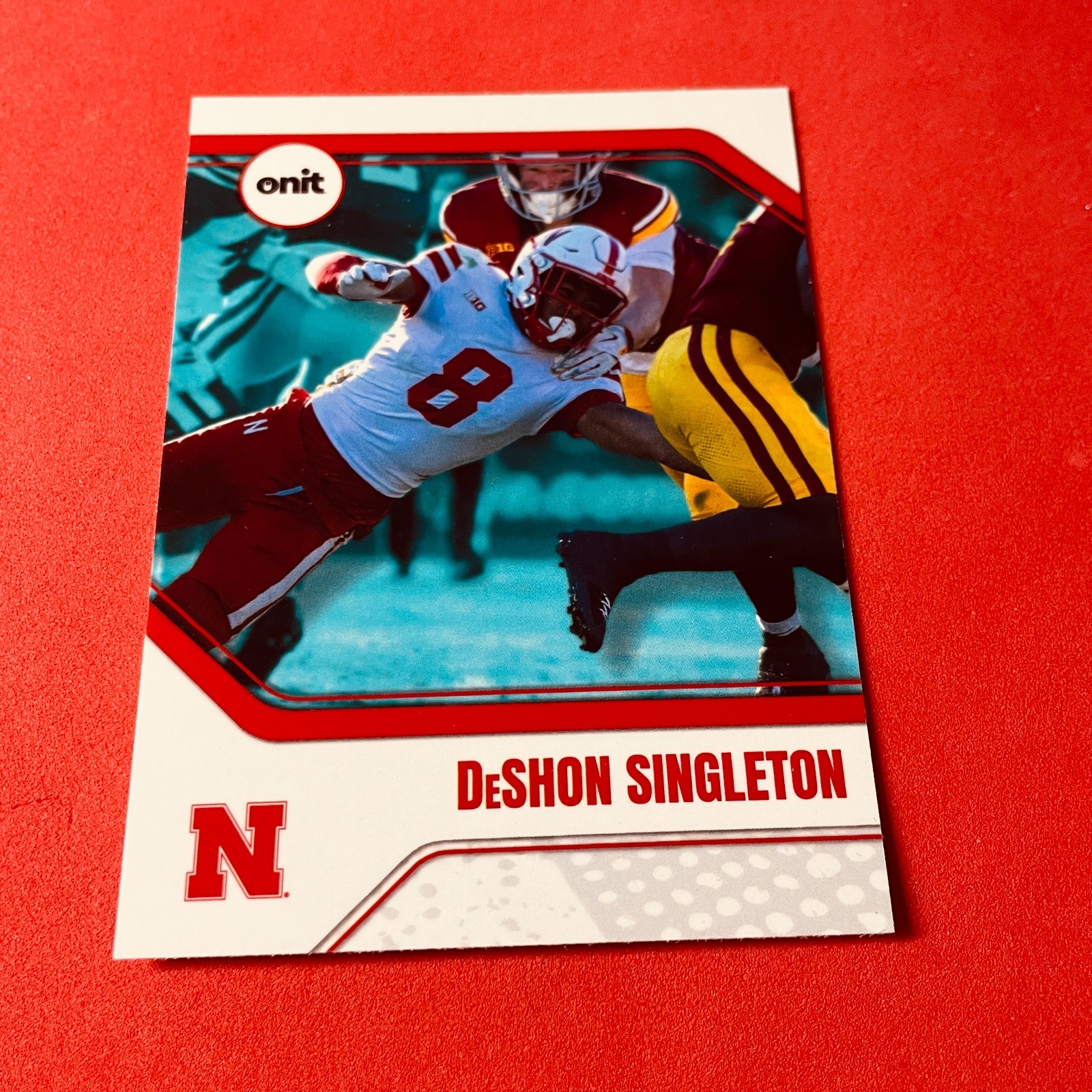 DeShon Singleton .. TEAL .. Nebraska Cornhuskers .. 2025 ONIT Card P-4