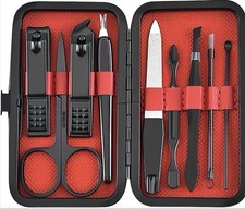 9-in-1 Professional Manicure Set -Stainless Nail Clippers  Grooming Kit Travel