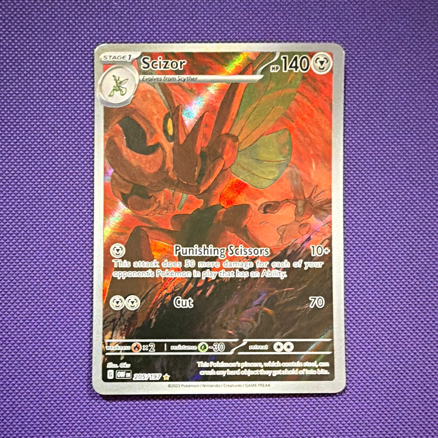 The Pokémon Company Scizor 205/197 Sv03 Obsidian Flames Holo IR ENG