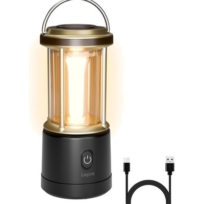 LED-Campinglampe wiederaufladbar 2000 Lumen  mit Powerbank schwarz