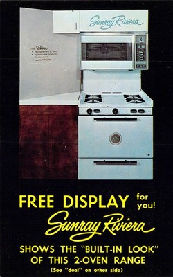 1964 OH Delaware Sunray Riviera 2 oven range Advertising Vintage Postcard N74