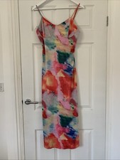 Summer Tie Dye Cami Stretchy Dress Bodycon size Medium