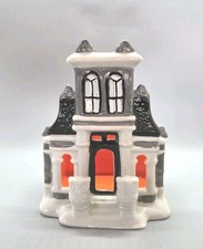 Bath and Body Works Ceramic Halloween Haunted House Candle Hand Soap Holder EUC