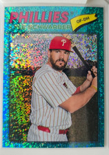 2026 Topps Heritage Chrome Aqua Sparkle Refractors #159 Kyle Schwarber