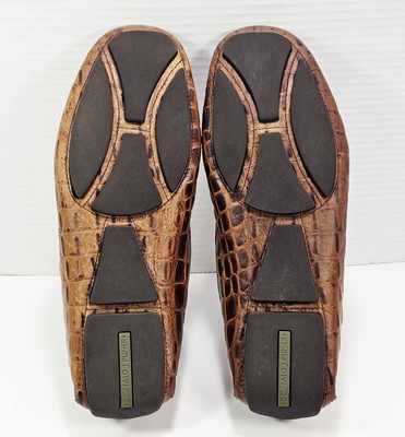 DONALD‎ J. PLINER VINCO 2 Crocodile Print Driving Loafers in Cognac 12 M DONALD J. PLINER Mens 9.0 M Vinco II Crocodile Print Driving  main image 4