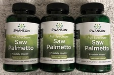 300 Caps Swanson Saw Palmetto 540 mg 3X 100 VCap Prostate  Urinary Tract Health