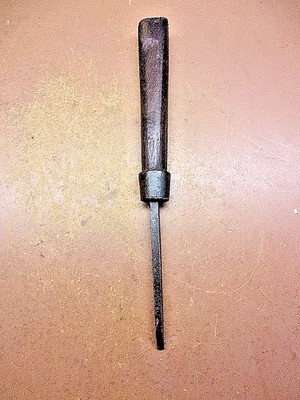 Vintage Unbranded Heavy Duty Mortise/Firmer Chisel or Lathe Chisel 12 1/2'' Long