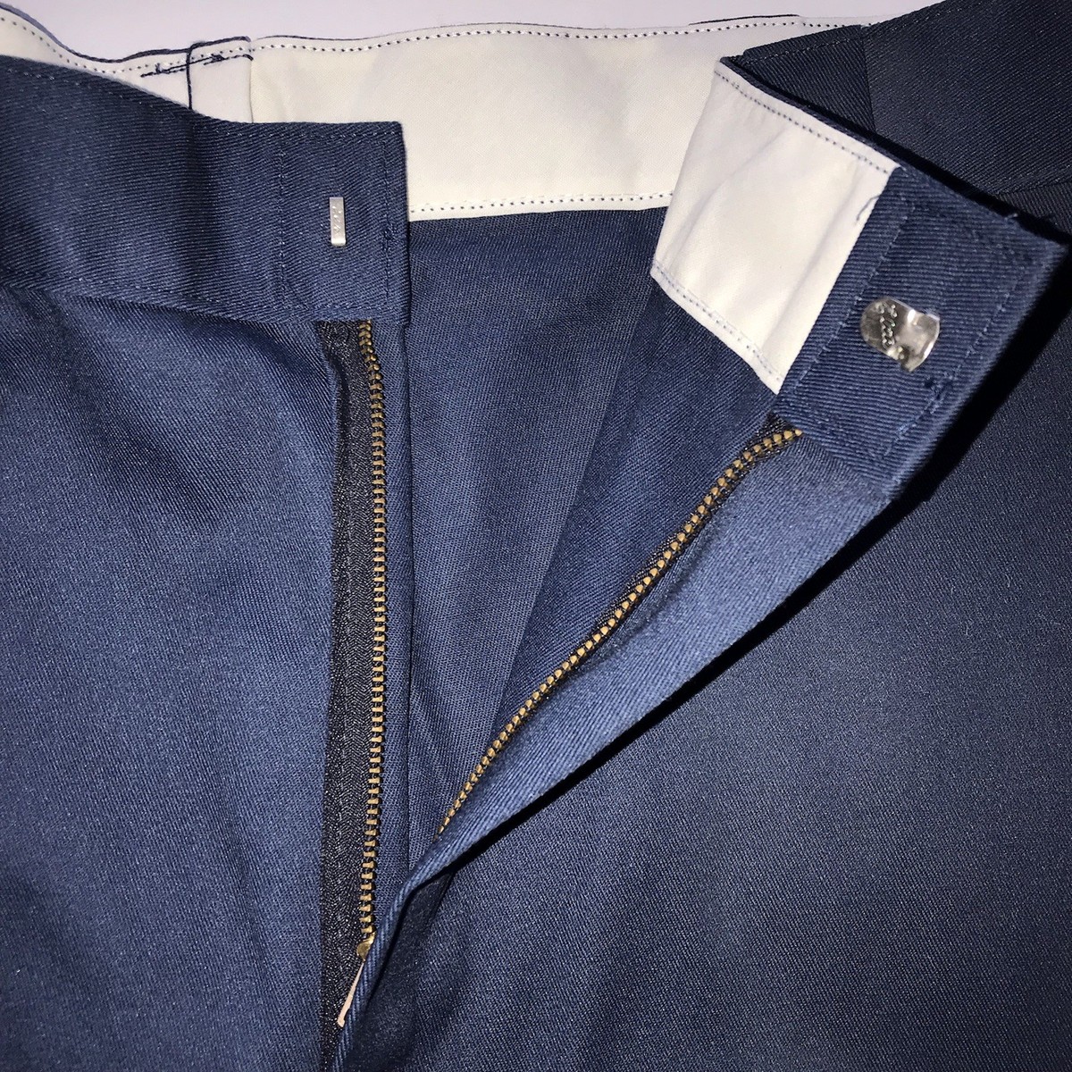 VTG 90s DICKIES 874 Work Pants 44UU Blue Plain Front Twill Pants