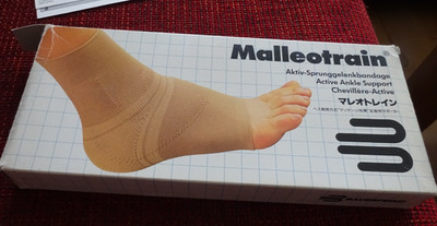 Bauerfeind MalleoTrain Sprunggelenkbandage Rechts Größe 4 Beige