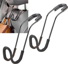 Headrest Hooks for Car - Leather Car Hooks for Purses and Bags