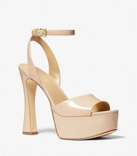 New Michael Kors Women's Jenson Patent Leather Platform Sandal Blush Variety Szs