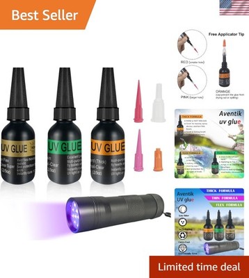 Instant Cure UV Clear Glue for Fly Tying: Tack-Free, Crystal Clear & Durable