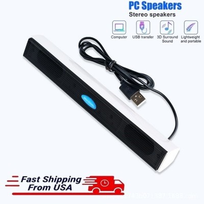USB Plug & Play Computer Speaker Clip on Monitor for Zoom Calls, Online Meeting