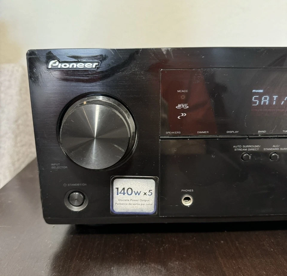 Pioneer AV Receiver VSX-522 5.1 HDMI Home Theater 140W x5 MP3 Dolby dts-HD Black - Image 2 of 4