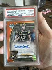2024 BOWMAN U CHROME BRADY COOK /25 CHR PROSPECT ATO ORANGE LOW POP PSA 10