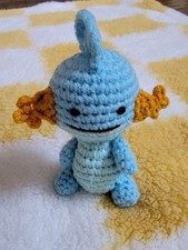 Pokemon Mudkip Inspired Crochet Amigurumi Handmade Stuffed Toy Ditto Face 