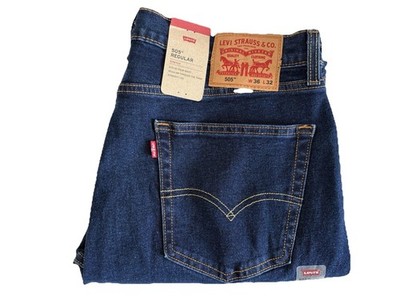 Levi's 505 Regular Zip Fly Straight Leg Denim Jeans 36X32 Men's