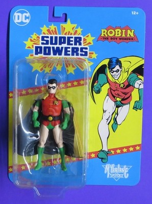 ROBIN MCFARLANE SUPER POWERS CROWD FUND FUNDED ROBIN COLLECTOR CLUB DC MOC 4'' 5''