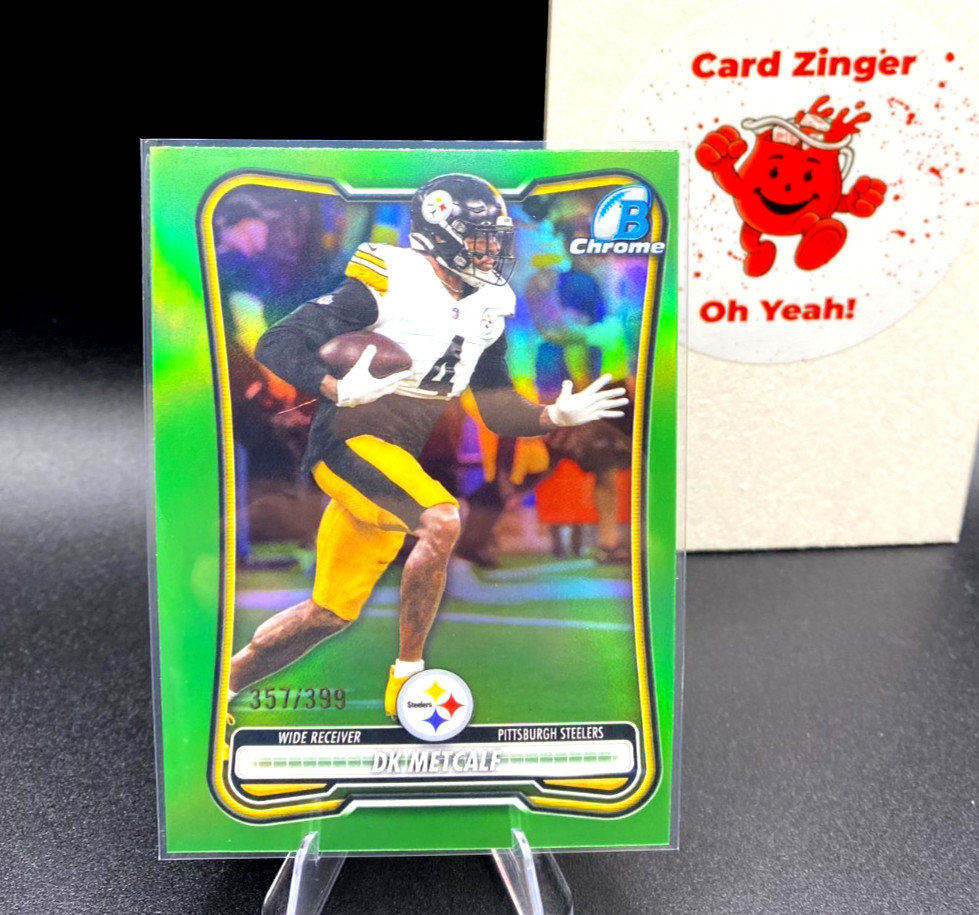 2026 Bowman Chrome - DK METCALF Lime Green /399 Steelers #BCV-85 (Off Center)