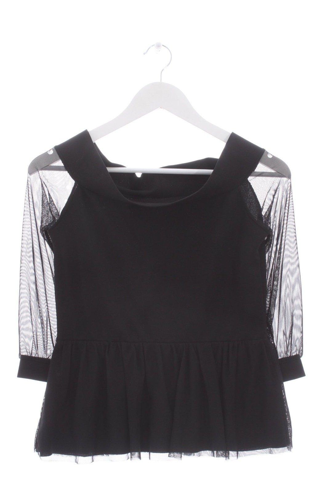 ZUIKI Blusa con volantes Mujeres Blusa Talla EU 36 negro estilo fiesta