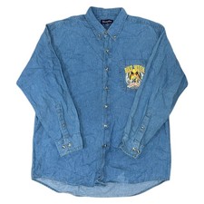 Camicia Thunder Denim Bike Week Daytona 2011 manica lunga blu uomo grande