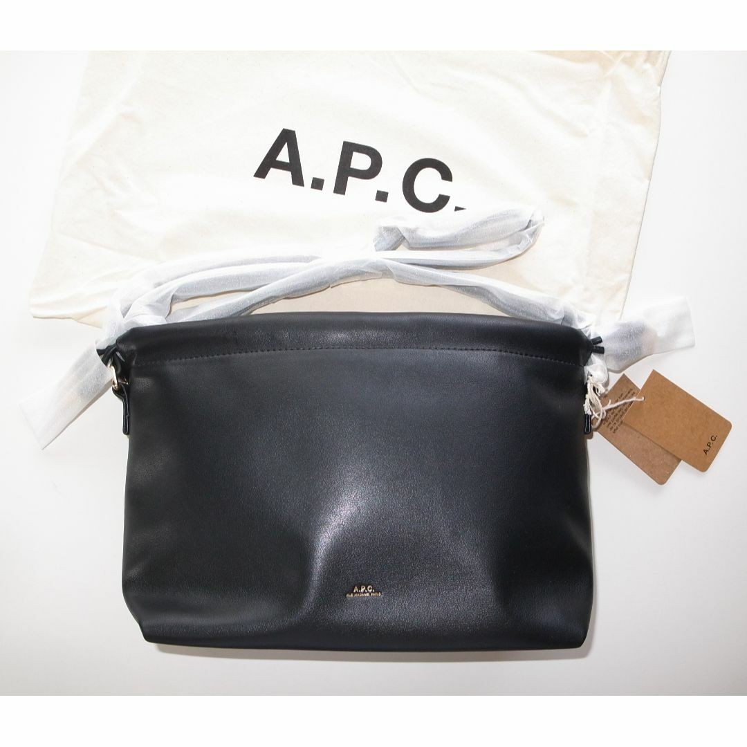 ☆A.P.C.☆ NINON SHOULDER BAG BLACK PUAATF61643LZZ PUAATF616 Ninon Shoulder bag - Recycled leather-look material | A.P.C.