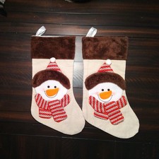 Snowman Christmas Stockings - Set of 2