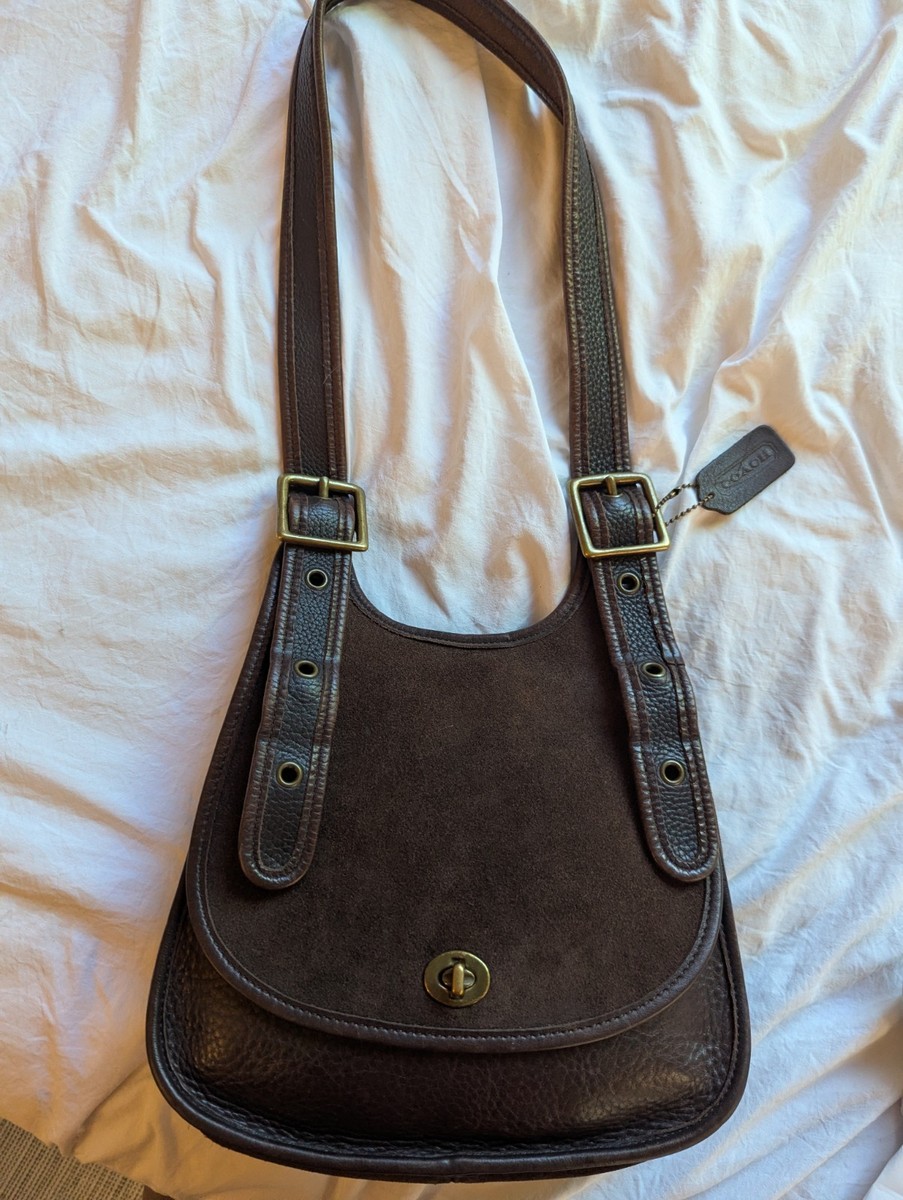 vintage coach mahogany berkeley saddle bag