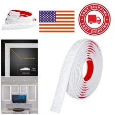 Flexible Wall Trim 16.4 Feet White Self Adhesive for Bathroom and Living Room