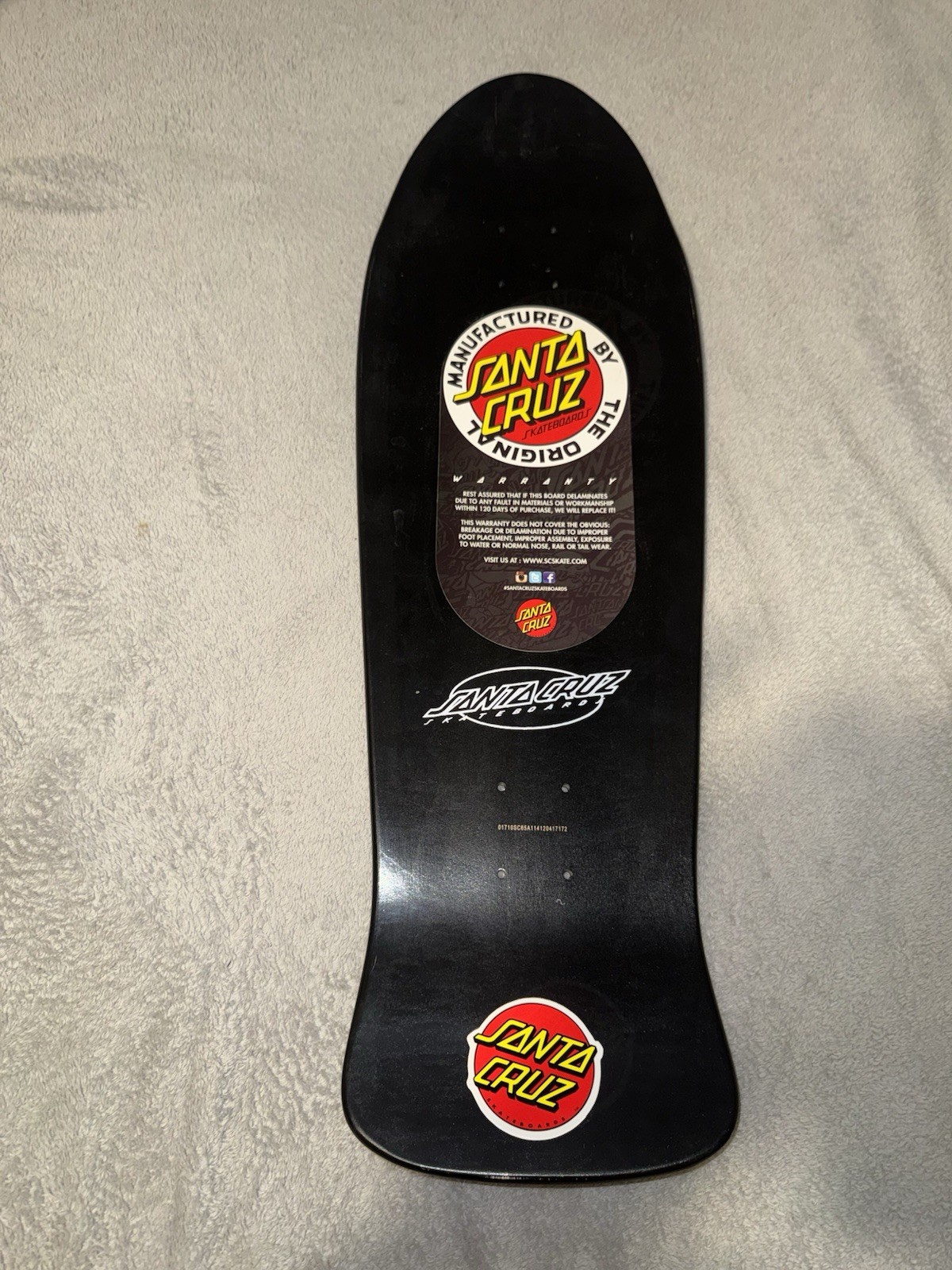 Santa Cruz Skateboard Black Slasher.   Please Read.