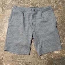 Polo Ralph Lauren Shorts Mens M Grey Double Knit Fleece 10 Pony No Drawstring