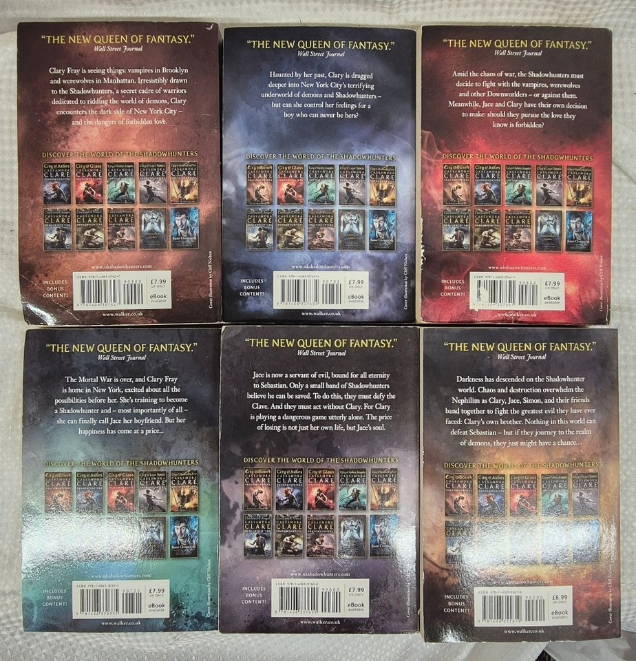 CASSANDRA CLARE Shadowhunters The Mortal Instruments COMPLETE 6x Books ...