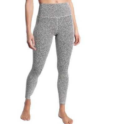 Athleta Salutation Stash II Pocket Textured 7/8 Tight Black White Size Large NEW