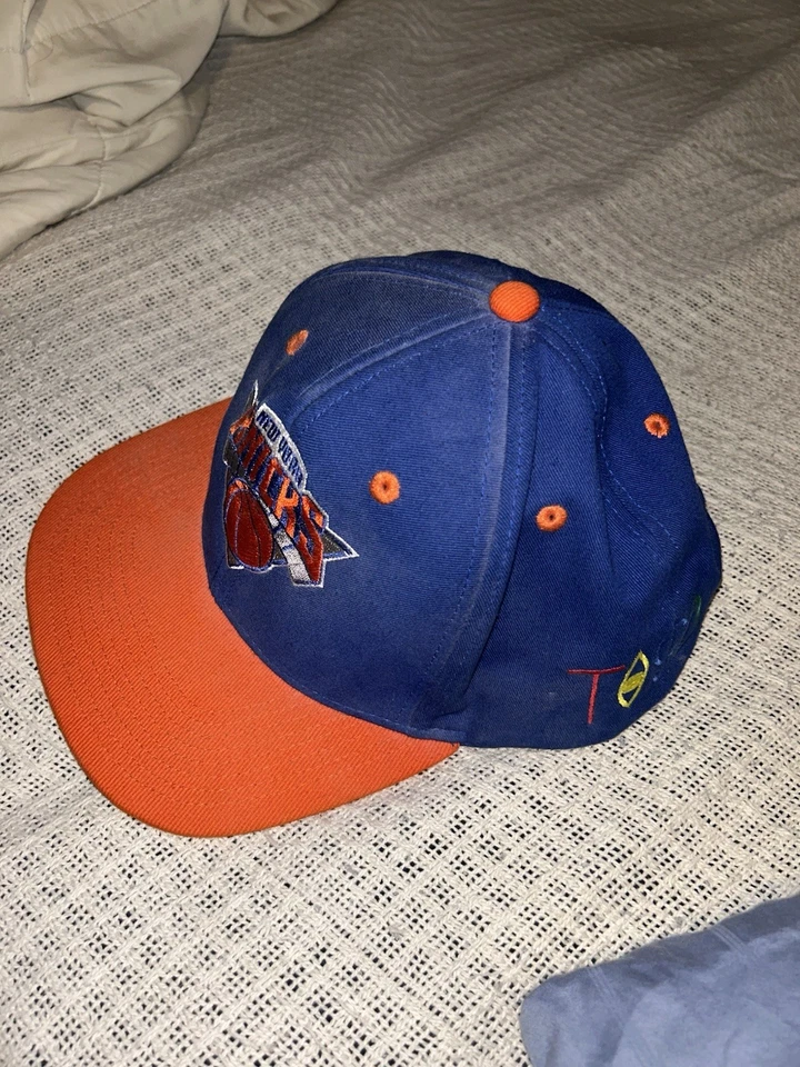 New York Knicks NBA Adidas X TI$A VIntage Throwback Blue Snapback Hat - Image 2 of 4