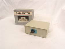 4-Way Manual Network Data Transfer Switch Box Rotary ABCD - Parallel Printer PC