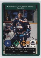 1995-96 Playoff One on One Challenge Mathieu Schneider #64 0a4