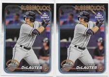 2024 Topps Pro Debut Base Chase DeLauter Guardians OF 2 Card Lot #PD-197