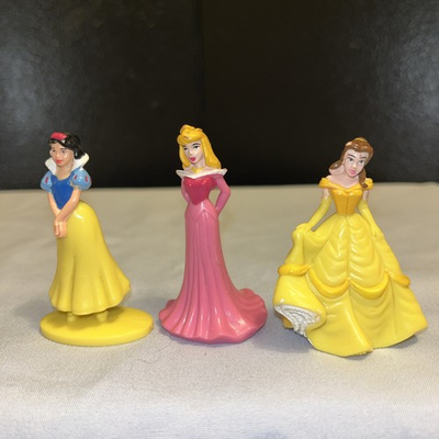 #ad 3 Candy Land Disney Princess Parts Cinderella Belle Snow Tokens Cake Toppers Too $14.95