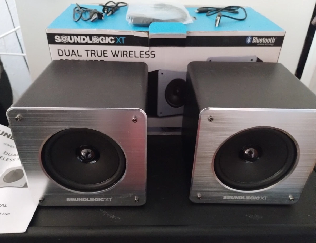 New. SoundLogic XT Dual True Wireless Bluetooth Speakers eBay
