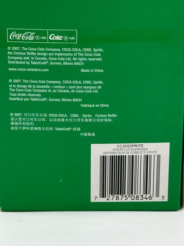 Dispensador de tazas Coca Cola Sprite Soda estilo retro Dixie para 50 tazas de 9 oz 2007 - Imagen 12 de 12