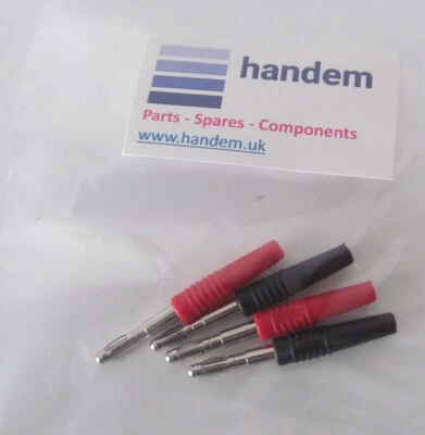 H &AMP; M COMPATIBLE Wander Plugs, Hammant and Morgan. 3mm banana plugs. 2 Pairs, Fast Delivery