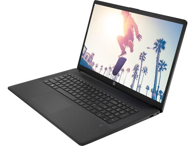 HP 17-cp3047nr 17z Black Laptop PC 17.3'' 1080P AMD R7 7730U 16GB 512GB SSD W11