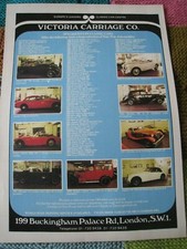 VICTORIA CARRIAGE CO CLASSIC CAR CENTRE STOCK  IMAGE ADVERT APPR A4 SIZE FILE 6