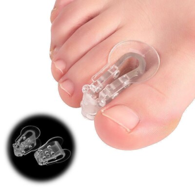 2x Silikon-Zehenspreizer Premium Ballenschutz Hallux Valgus Zehenkorrektur NEU