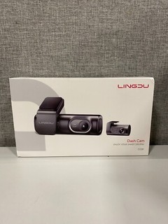 LINGDU D200 2K Dash Cam Front and Rear Built in GPS WI FI 0.96" LCD Screen